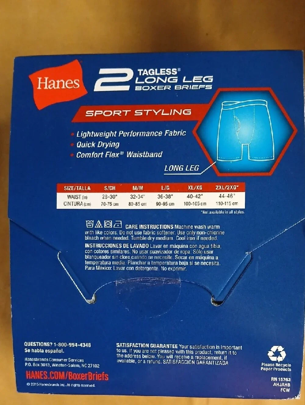 Hanes Cool Dri Black Boxer Briefs - XL